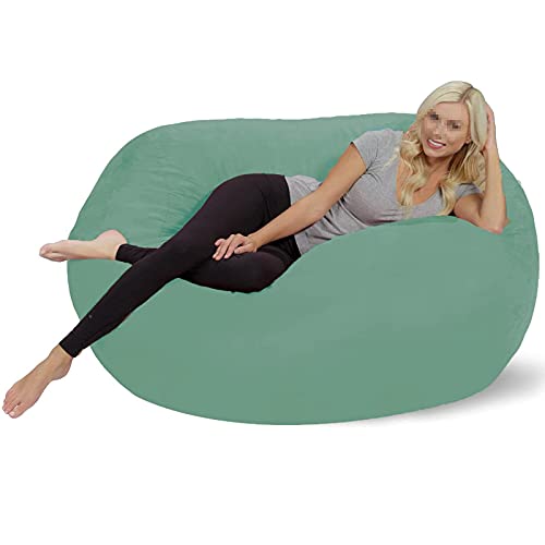 LOKAXXZU Riesige Bohnenbeutelstuhl für Erwachsene 7 Fuß, große Bohnenbeutelstühle für Erwachsene, Ultra -weiche, waschbare Jumbo -Bohnen -Beutel -Sofa, für Kinder Teenager Erwachsene - Sackstuhl für von LOKAXXZU