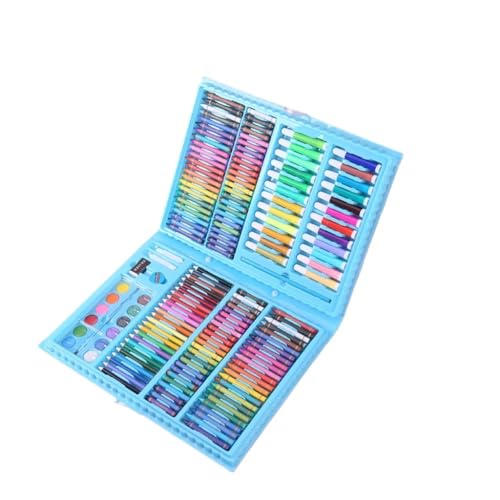 LOKAXXZU Set Malerei Geschenkbox, Schüler Aquarell Stiftkunstwerkzeug Set Box (blau) von LOKAXXZU