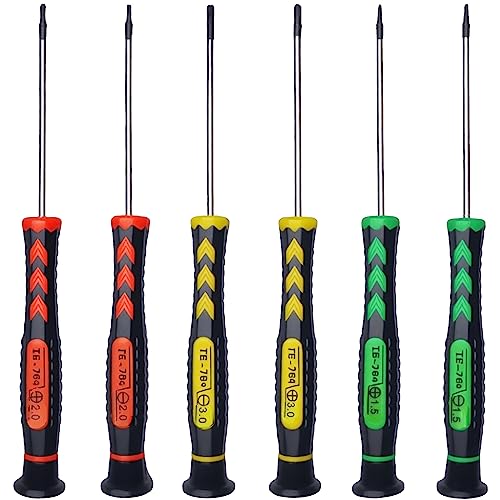 Schraubendreher -Set von 6 - Magnetischer Flachkopf und Phillips mit nicht skidem Griff in verschiedenen Größen/Farben - Professionelles Reparaturwerkzeugkit für Elektronik/iPhone/PC/Schmuck/ Schraubendreher -Set von 6 - Magnetischer Flachkopf und Phillips mit nicht skidem Griff in verschiedenen Größen/Farben - Professionelles Reparaturwerkzeugkit für Elektronik/iPhone/PC/Schmuck/ von LOKAXXZU