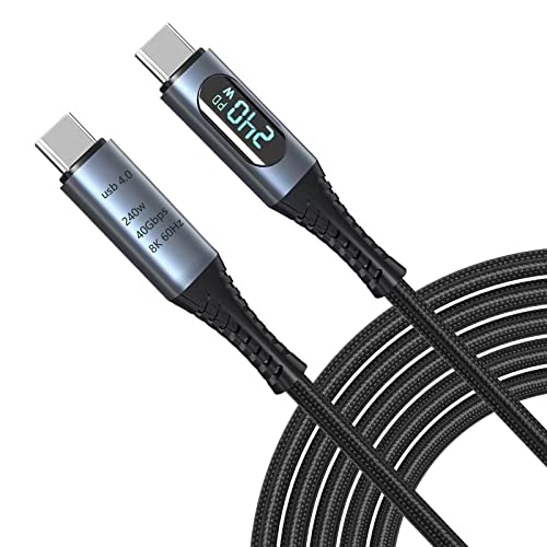 LOKEKE 240 W PD Typ C Ladekabel USB C, USB 4.0 Ladekabel, 8K @ 60Hz 40Gbps USB Typ C auf USB C Stecker auf Stecker Kabel Draht Kompatibel mit MackBook i Pad Galaxy Laptop LOKEKE 240 W PD Typ C Ladekabel USB C, USB 4.0 Ladekabel, 8K @ 60Hz 40Gbps USB Typ C auf USB C Stecker auf Stecker Kabel Draht Kompatibel mit MackBook i Pad Galaxy Laptop von LOKEKE