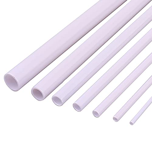 LOKIH Rundes ABS-Kunststoffrohr, Für Architektur-Modellbau, Weiß,3mmx500mm(3pcs) von LOKIH