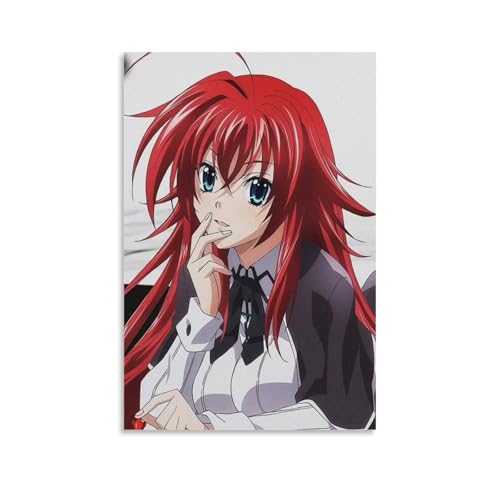 LOKJKOEQ High School DxD Character Rias Gremory Art Wandkunst Bilddruck Moderne Familienzimmer Dekor 08x12inch(20x30cm) von LOKJKOEQ