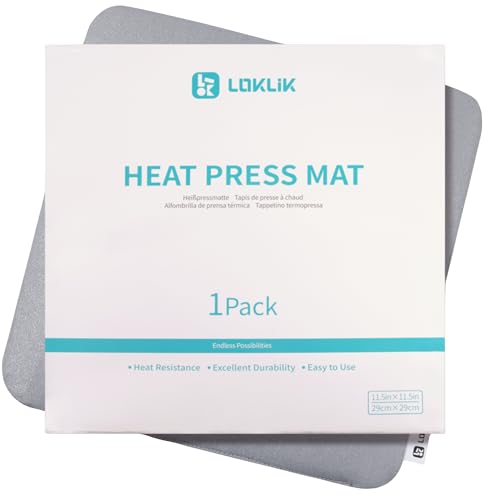 LOKLiK Heißpressmatte 29,21 x 29,21 cm für präzise Wärmeübertragungen, Vinyl- und Sublimationsprojekte von LOKLIK