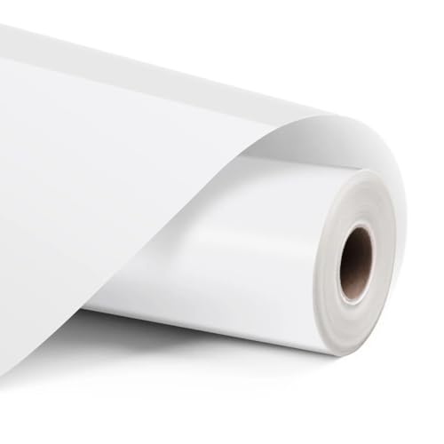 LOKLIK Weiße Vinylrolle, permanent, matt, für harte Oberflächen – 1 Stück, 30,5 x 180 cm, strapazierfähige Vinylfolie – Dekoration auf Glas, Kunststoff, Keramik von LOKLIK