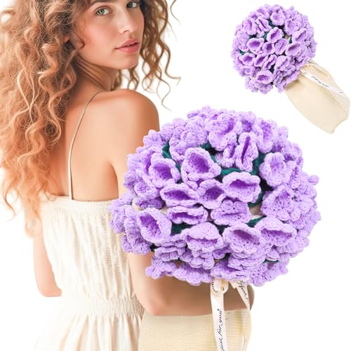 LOKOZ Häkelblumenstraußdecke, Geburtstagsgeschenke für Frauen, Mutter, Schwester, Ehefrau, violette Blumendecke, Blumenstrauß, romantisch, für Geburtstag, Hochzeit, Heimdekoration, 160 cm LOKOZ Häkelblumenstraußdecke, Geburtstagsgeschenke für Frauen, Mutter, Schwester, Ehefrau, violette Blumendecke, Blumenstrauß, romantisch, für Geburtstag, Hochzeit, Heimdekoration, 160 cm von LOKOZ