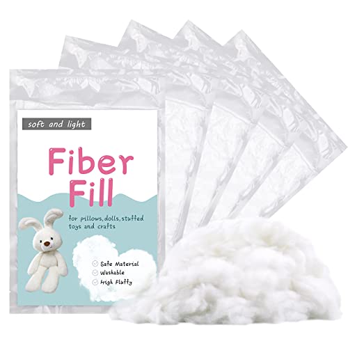 LOKUNN 700 g Polyesterfaser-Füllung, Füllkissen, Füllkissen, Füllfaser, Füllung für Stofftiere/Bastelarbeiten (weiß) von LOKUNN