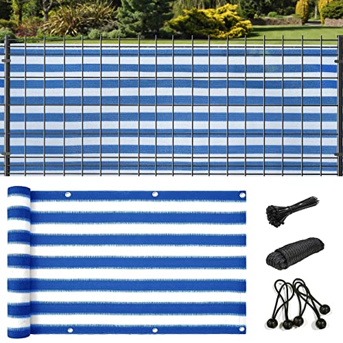 Sichtschutz Balkon Wetterfest, Balkon Abdeckung mit Ösen und Kabelbinder, Sichtschutz Windschutz Balkonverkleidung Balkonbespannung Sichtschutz für Balkongeländer, Terrasse Ga(Size:90x700cm,Color:E) von HOOJUEAN