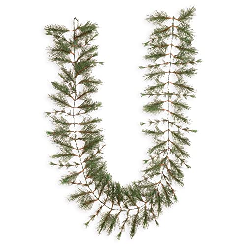 LOLAhome Weihnachtskranz Kiefer mit 100 grünen PVC-Zweigen 270 cm - von LOLAhome