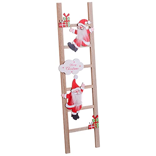 LOLAhome Weihnachtsmann-Figur aus Holz, braun, 60 cm von LOLAhome