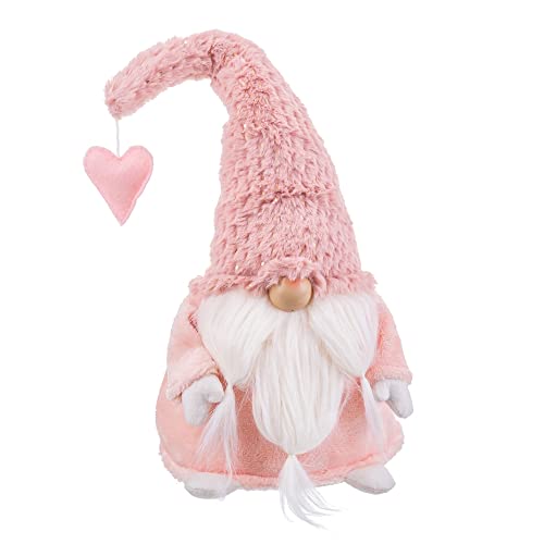 LOLAhome Weihnachtsmann-Puppe aus rosa Stoff, 39 cm von LOLAhome