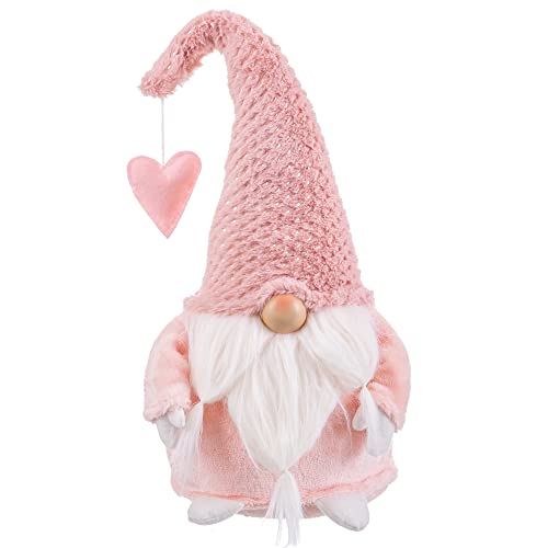 LOLAhome Weihnachtsmann-Puppe aus rosa Stoff, 49 cm von LOLAhome