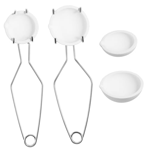 LOLIPPYY 1 Satz Schmelztiegel Set für Schmuckguss mit Tiegeln Robusten Zangen und Schalen für Metallverarbeitung und Sicheres Schmelzen von Edelmetallen von LOLIPPYY