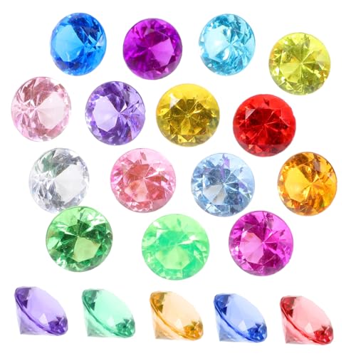 LOLIPPYY 1 Satz Teiliges Kristall Diamant Bunte Simulation Diamanten Tischdeko Basteln Vase Füller Party Hochzeit Dekoration DIY Schmucksteine 100 Stück von LOLIPPYY