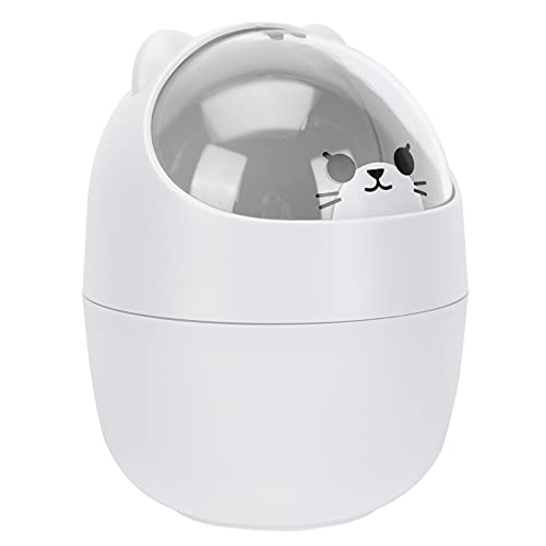 LOLIPPYY 1 Stück Mini Tischmülleimer mit Klappdeckel Niedlicher Abfalleimer für Büro Kinderzimmer und Zuhause Platzsparend Gesund und Geruchlos für Schreibtisch und Aufbewahrung von LOLIPPYY