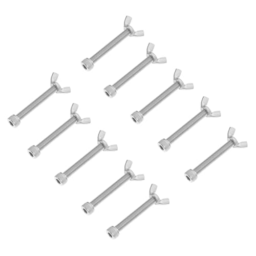 LOLIPPYY 10 Paare Flügelschrauben mit Maschinenschrauben Schraubensatz Schraubenmuttern Reparaturwerkzeug für Maschinen und Haushalt LOLIPPYY 10 Paare Flügelschrauben mit Maschinenschrauben Schraubensatz Schraubenmuttern Reparaturwerkzeug für Maschinen und Haushalt von LOLIPPYY
