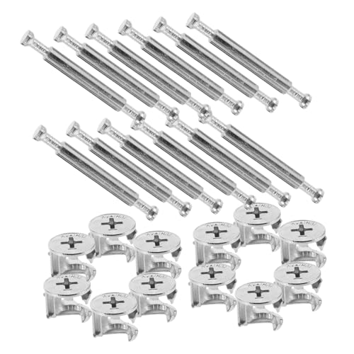 LOLIPPYY 10 Sätze Exzenter Möbelverbinder Schrauben Doppelseitige Verbindungselemente aus Robustem Eisen Verstellbare Montage für Schrank Kommode Möbelbau von LOLIPPYY