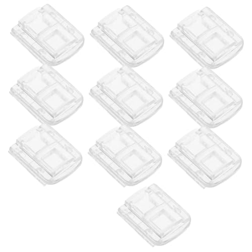 LOLIPPYY 10 Satz Teiliges Transparentes Acrylscharnier mit Verriegelung Robuste Tür Fensterriegel Einfache Montage Vielseitig für Schränke Boxen Fenster Zuverlässiger Halt und Sicherer von LOLIPPYY