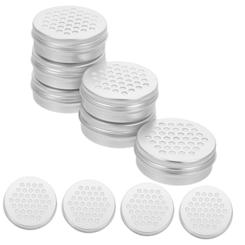 LOLIPPYY 10 Stück Teiliges Aluminium Aroma Diffuser Luftfrischer Box mit Lochdeckel Langlebiger Metallhalter für Ätherische Öle Multifunktional für Raum Auto duft Hundeschnüffel Training von LOLIPPYY
