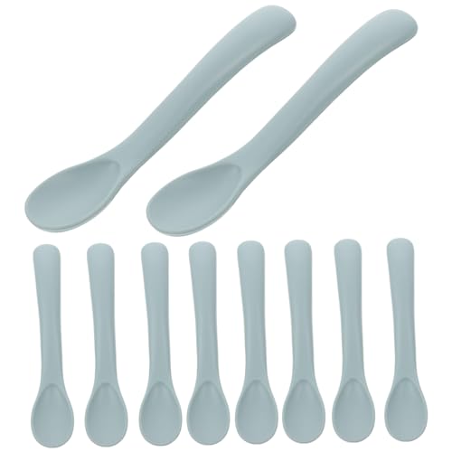 LOLIPPYY 10 Stück Teiliges Flexibles Gebogene Trainer Löffel frei für Beikoststart und Selbstständiges Essenlernen Langlebig und Zahnschonend für Brei Suppe und Milch von LOLIPPYY