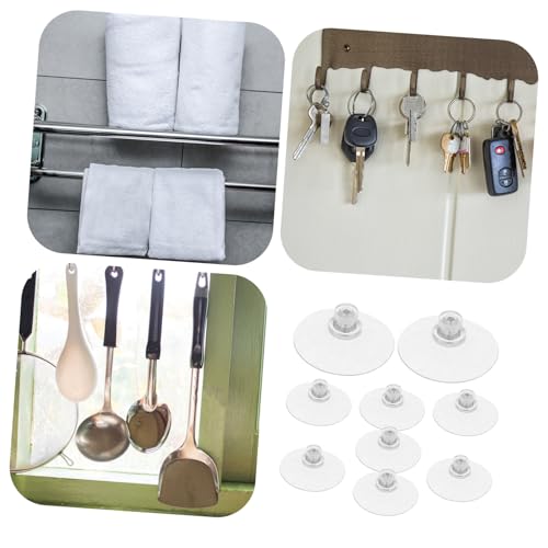 LOLIPPYY 10 Stück Teiliges PVC Saugnäpfe mit Schraubgewinde Starke Haftkraft Wiederverwendbar ohne Bohren für Glatte Oberflächen Wie Fenster Bad und Küche Zuverlässige Befestigung und von LOLIPPYY