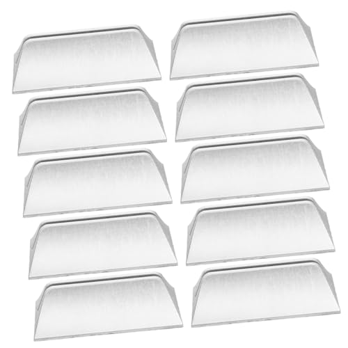 LOLIPPYY 10 Stück Teiliges Schreibtisch Trennwand Klemmen aus Robustem Kunststoff Stabiler Glasplattenhalter Verstellbare Büro Sichtschutz Clips in Modernem Silber für Flexible Raumteilung von LOLIPPYY