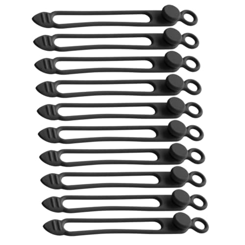 LOLIPPYY 10 Stück Teiliges Silikon Kabelbinder Wiederverwendbare Kabel Organizer für Schreibtisch Flexibler Kabelhalter zum Schnellen Ordnen von Datenkabeln und Netzkabeln für Büro und LOLIPPYY 10 Stück Teiliges Silikon Kabelbinder Wiederverwendbare Kabel Organizer für Schreibtisch Flexibler Kabelhalter zum Schnellen Ordnen von Datenkabeln und Netzkabeln für Büro und von LOLIPPYY