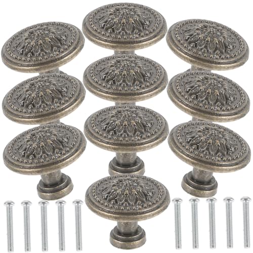 LOLIPPYY 10 Stück Teiliges Vintage Schubladenknopf Runde Möbelgriffe aus Zinklegierung Einfach zu Montierende Kommoden Küchenschrankgriffe Antike Optik Vielseitig für Schränke LOLIPPYY 10 Stück Teiliges Vintage Schubladenknopf Runde Möbelgriffe aus Zinklegierung Einfach zu Montierende Kommoden Küchenschrankgriffe Antike Optik Vielseitig für Schränke von LOLIPPYY