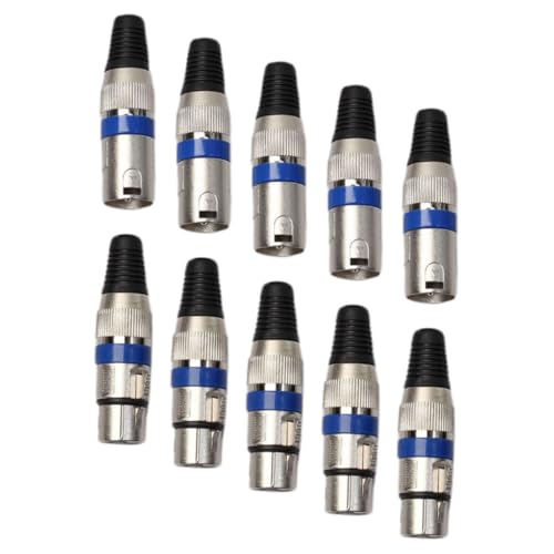 LOLIPPYY 10 Stück Xlr Audio Adapter Pin Stecker Buchse Stereo Mikrofon Stecker Hochwertige Signalübertragung Kompatibel mit Mischpult Verstärker und Professionellen Audiogeräten LOLIPPYY 10 Stück Xlr Audio Adapter Pin Stecker Buchse Stereo Mikrofon Stecker Hochwertige Signalübertragung Kompatibel mit Mischpult Verstärker und Professionellen Audiogeräten von LOLIPPYY