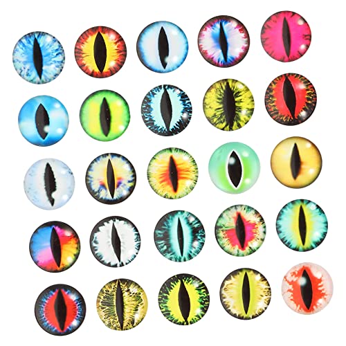 LOLIPPYY 100 Stück Augenklappe aus Glas bastelzeug armschlinge schmuckherstellung Glänzend Puppenaugen Niedliche Reize Brille mit Kamera Augäpfel Glas-Edelstein-Patches von LOLIPPYY
