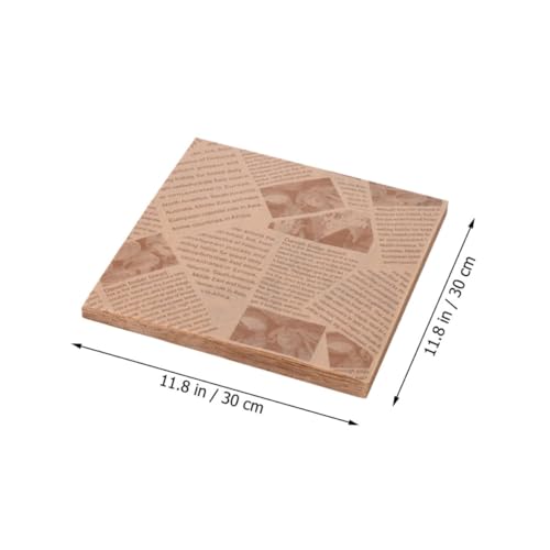 LOLIPPYY 100 Stück Fettbeständige Backpapierblätter mit Zeitungsdesign Umweltfreundliche Lebensmittelpapier Liner Antihaftend für Pommes Burger Snacks für Fritteusen und Snackboxen LOLIPPYY 100 Stück Fettbeständige Backpapierblätter mit Zeitungsdesign Umweltfreundliche Lebensmittelpapier Liner Antihaftend für Pommes Burger Snacks für Fritteusen und Snackboxen von LOLIPPYY