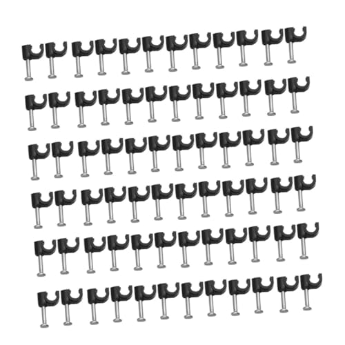 LOLIPPYY 100 Stück Kabelclip aus Robustem Kunststoff Kabelhalter für Telefonleitungen Kabelbefestigung Schwarz Wandklemme zur Ordentlichen Kabelführung im Büro und Zuhause LOLIPPYY 100 Stück Kabelclip aus Robustem Kunststoff Kabelhalter für Telefonleitungen Kabelbefestigung Schwarz Wandklemme zur Ordentlichen Kabelführung im Büro und Zuhause von LOLIPPYY