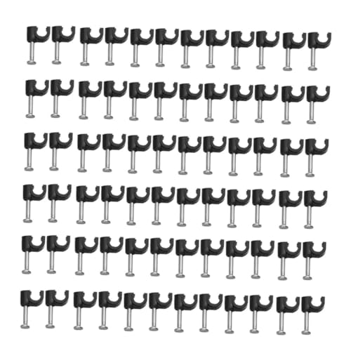 LOLIPPYY 100 Stück Kunststoff Kabelschellen Schwarz Nagelclips Kabelhalter für Telefonleitung Drahtbefestigung Wandmontage Kabelmanagement Organizer LOLIPPYY 100 Stück Kunststoff Kabelschellen Schwarz Nagelclips Kabelhalter für Telefonleitung Drahtbefestigung Wandmontage Kabelmanagement Organizer von LOLIPPYY