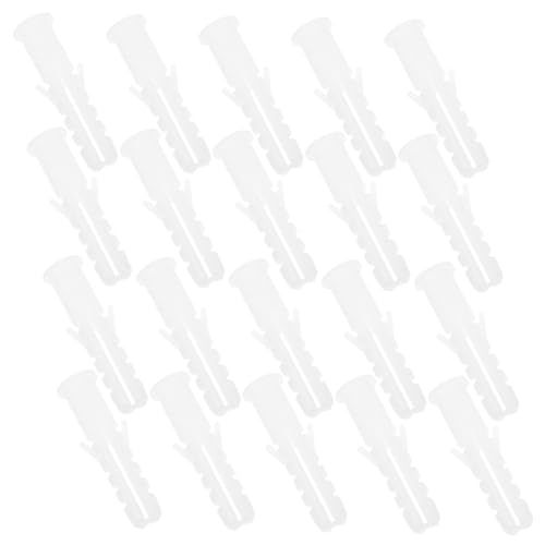 LOLIPPYY 100 Stück Kunststoff Spreizdübel mit Selbstschneidenden Schrauben Robustes Anti rotations design Korrosionsbeständig Hohe Tragkraft für Wandbefestigung von Ablagen Leuchten und von LOLIPPYY