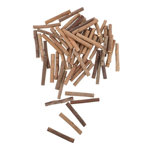 LOLIPPYY 100 Stück Natürliche Mini Holzstäbe Langlebige Holzzweige DIY Bastelmaterial Rustikale Deko Tischdekoration Vase Füller Boho Accessoires von LOLIPPYY