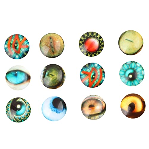 LOLIPPYY 100 Stück Runde Animal Eye Patch DIY Schmuckzubehör Glassteine für Schmuck DIY Erkenntnisse Schmuckherstellung Party Augen Schmuckmaterial selber Machen Bastelzubehör selber Machen von LOLIPPYY