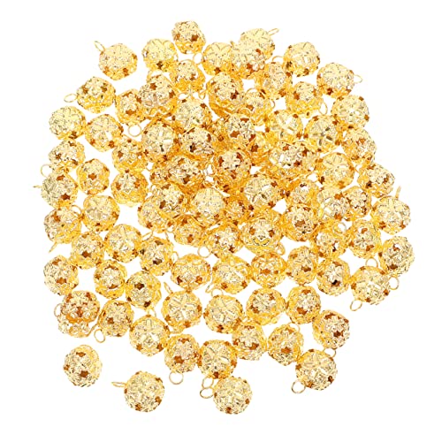 LOLIPPYY 100Stücke Dekorative DIY Glocken Kupferglocken für Bastelprojekte Haustier Zubehör Hochzeit Weihnachten Leichtes Material Stilvolle Hängende Ornamente von LOLIPPYY