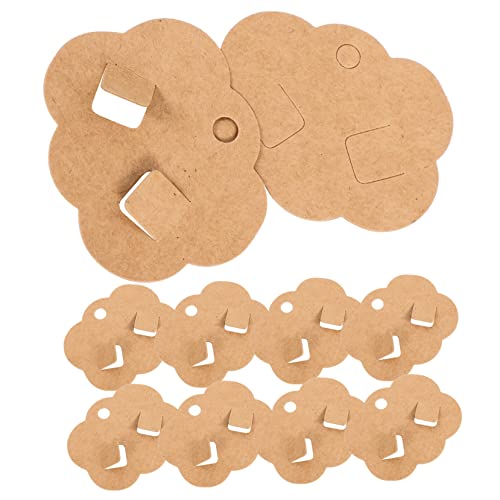 LOLIPPYY 100Stücke Kraftpapier Schmuck Displaykarten für Haarschmuck Ohrringe für Juweliergeschäfte und Zuhause mit Vorgefertigten Löchern von LOLIPPYY