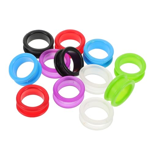 LOLIPPYY 12 Stück Fingerlinge für Scheren Rutschfest Flexibler Fingerschutzring Komfortable Fingerschutz Einsätze für Haustierpflege und Friseurscheren Inklusive von LOLIPPYY