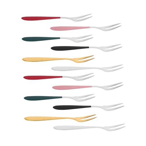 LOLIPPYY 12 Stück Teiliges Edelstahl Mini Obst Dessertgabel Ergonomisch Vielseitig für Snacks Kuchen Party und Restaurant Spülmaschinenfest Poliert Robust und Leicht zu Reinigen LOLIPPYY 12 Stück Teiliges Edelstahl Mini Obst Dessertgabel Ergonomisch Vielseitig für Snacks Kuchen Party und Restaurant Spülmaschinenfest Poliert Robust und Leicht zu Reinigen von LOLIPPYY