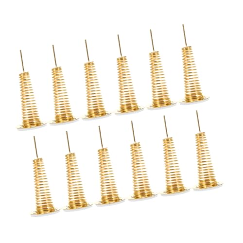 LOLIPPYY 12 Stück Teiliges Häkelpuppenständer aus Filz mit Goldspitze Stabiler Sockel für Nadel Filzen Vielseitiger Puppenhalter für Tisch Vitrine und Kleine Dekorationen von LOLIPPYY