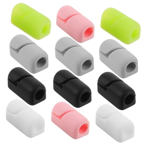 LOLIPPYY 12 Stück Teiliges Kabelclips Selbstklebend aus Langlebigem Silikon Kabelhalter für Kabelmanagement Am Schreibtisch Einfache Befestigung Glatten Flächen Rückstandsfrei Entfernbar von LOLIPPYY