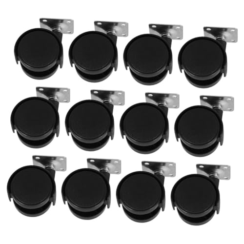 LOLIPPYY 12 Stück Teiliges Nylon Möbelrollen Lenkrollen für Möbel Trolley Regale Leise Robust Einfach zu Montieren Kompatibel mit Teppich Fliesen Vinylboden von LOLIPPYY