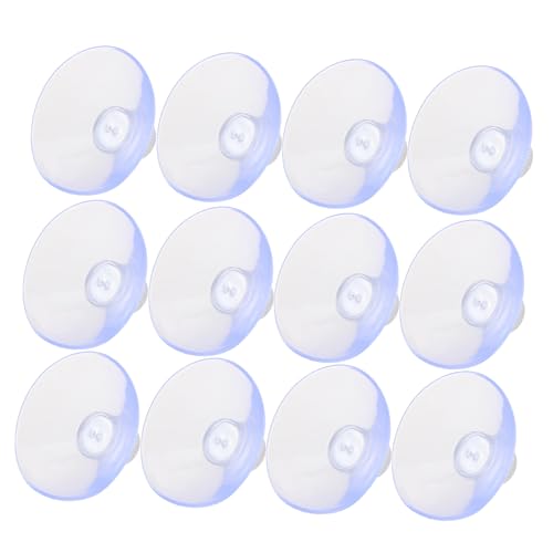 LOLIPPYY 12 Stück Teiliges Transparente Pvc saugnäpfe mit Schraubgewinde und Mutter Starke Haftkraft für Fenster Glas Fliesen Spiegel Vielseitige Saugnapfhaken für Badezimmer Küche von LOLIPPYY