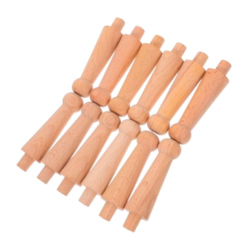 LOLIPPYY 12 Stück Teiliges Unlackierte Spindeln mit Kunstvoller Schnitzerei Stabile Europäische Säulen für Möbel Weinregal Wohn und Esszimmerdekoration von LOLIPPYY