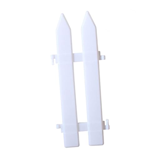 LOLIPPYY 12 Stück Weißer Kunststoffzaun Miniatur Teiliges Wetterfester Garten Picket Zaun für Weihnachtsbaum Dekoration Flexible Verbindung für Party Hochzeit Innen und Außenbereich von LOLIPPYY