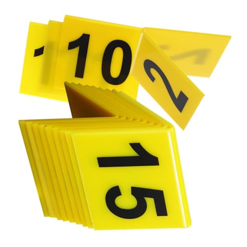 LOLIPPYY 15 Stück Tischschild Aus Acryl Tatortzelte Tisch Reserviertes Zeichen Tischnummern Für Die Hochzeit Wiederverwendbarer Marker Tatortdekorationen Tischkarten Gelb Plastik LOLIPPYY 15 Stück Tischschild Aus Acryl Tatortzelte Tisch Reserviertes Zeichen Tischnummern Für Die Hochzeit Wiederverwendbarer Marker Tatortdekorationen Tischkarten Gelb Plastik von LOLIPPYY