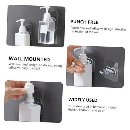 LOLIPPYY 16 Stück Teiliges Selbstklebendes Transparent Wandmontage Starker Halt ohne Bohren als Shampoohalter und Bad flaschenhalter Vielseitig für Küche Bad Schlafzimmer und Türaufhängung von LOLIPPYY
