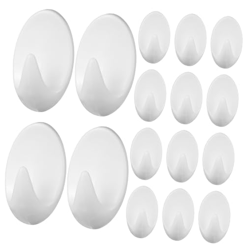 LOLIPPYY 16 Stück Teiliges Selbstklebendes Wandhaken Kunststoff Stark Haftend Nahtlos und Rückstandsfrei Vielseitig als Handtuchhalter und Kleiderhaken für Bad Küche Schlafzimmer Geeignet LOLIPPYY 16 Stück Teiliges Selbstklebendes Wandhaken Kunststoff Stark Haftend Nahtlos und Rückstandsfrei Vielseitig als Handtuchhalter und Kleiderhaken für Bad Küche Schlafzimmer Geeignet von LOLIPPYY