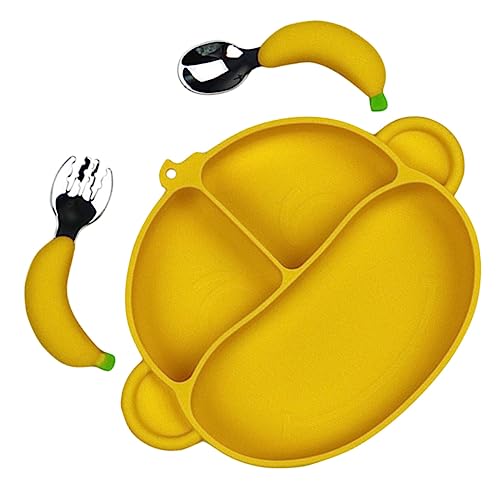 LOLIPPYY 1Satz Snackplatte Geteilte Selbstfütterungstrainingsplatte für Kleinkinder mit und für Snacks und Mahlzeiten Frei und Leicht zu Reinigen von LOLIPPYY