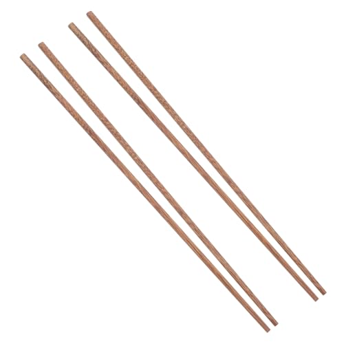 LOLIPPYY 2 Paare Lange Holz Essstäbchen aus Hitzebeständigem Holz Wiederverwendbar mit Langem Griff für Sicheres Kochen für Hot Pot Braten Nudeln Poliert und Glatt für Verbrennungsschutz von LOLIPPYY